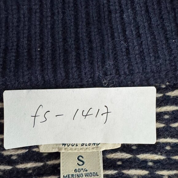 J. Crew Rugged Merino Half Zip Sweater Small Colorblock Bird's Eye NWT FS-1417 - Picture 2 of 10
